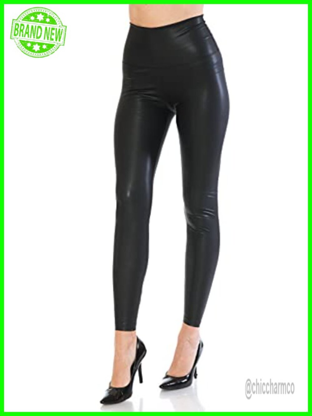 High Waist Faux Leather Leggings Pleather Pants